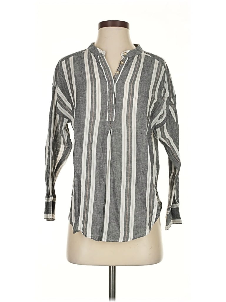 BANANA REPUBLIC Pre-owned Long Sleeve Blouse In Gray