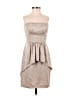 BCBGMAXAZRIA 100% Polyester Metallic Gray Cocktail Dress Size 2 - photo 1