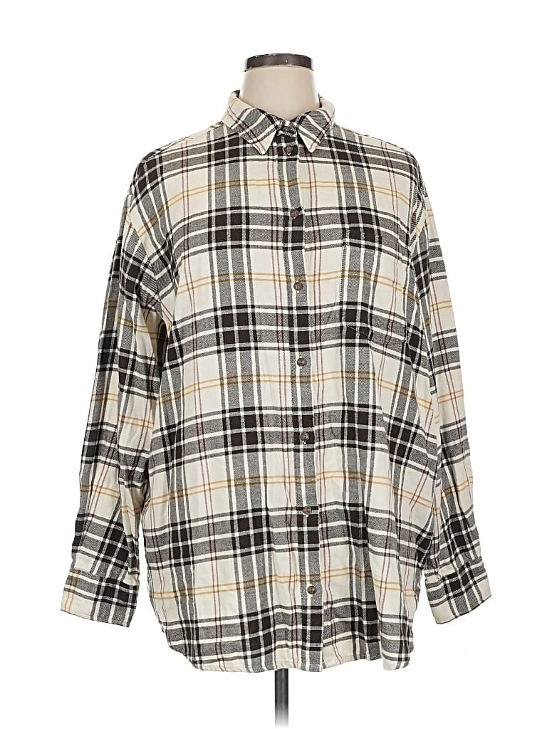 Pre-owned Gap Long Sleeve Button Down Shirt In White