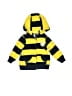 Carter's 100% Polyester Stripes Yellow Zip Up Hoodie 6-9 MO / 9 MO - photo 1