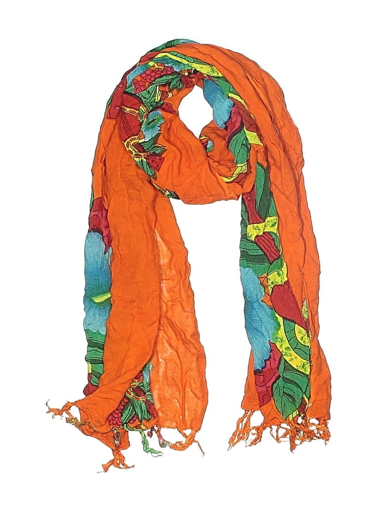 Pre-owned Unbranded Scarf In Orange