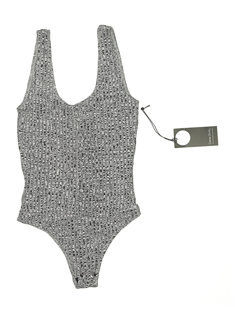 Pre-owned Privacy Please Bodysuit In Gray