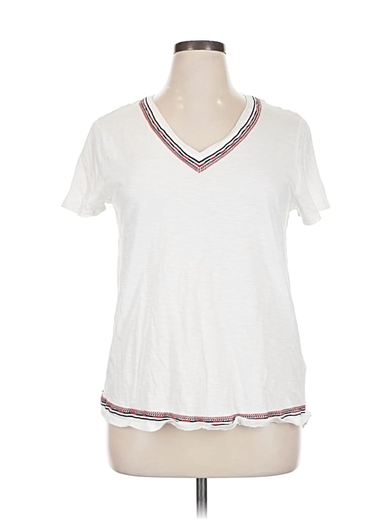 Pre-owned Joe Fresh Short Sleeve T-shirt In White