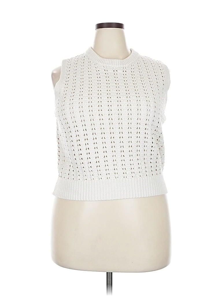 Pre-owned Universal Thread Pullover Sweater In White