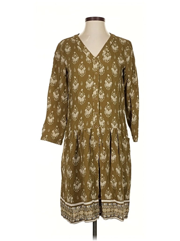 Pre-owned Garnet Hill Casual Dress In Brown