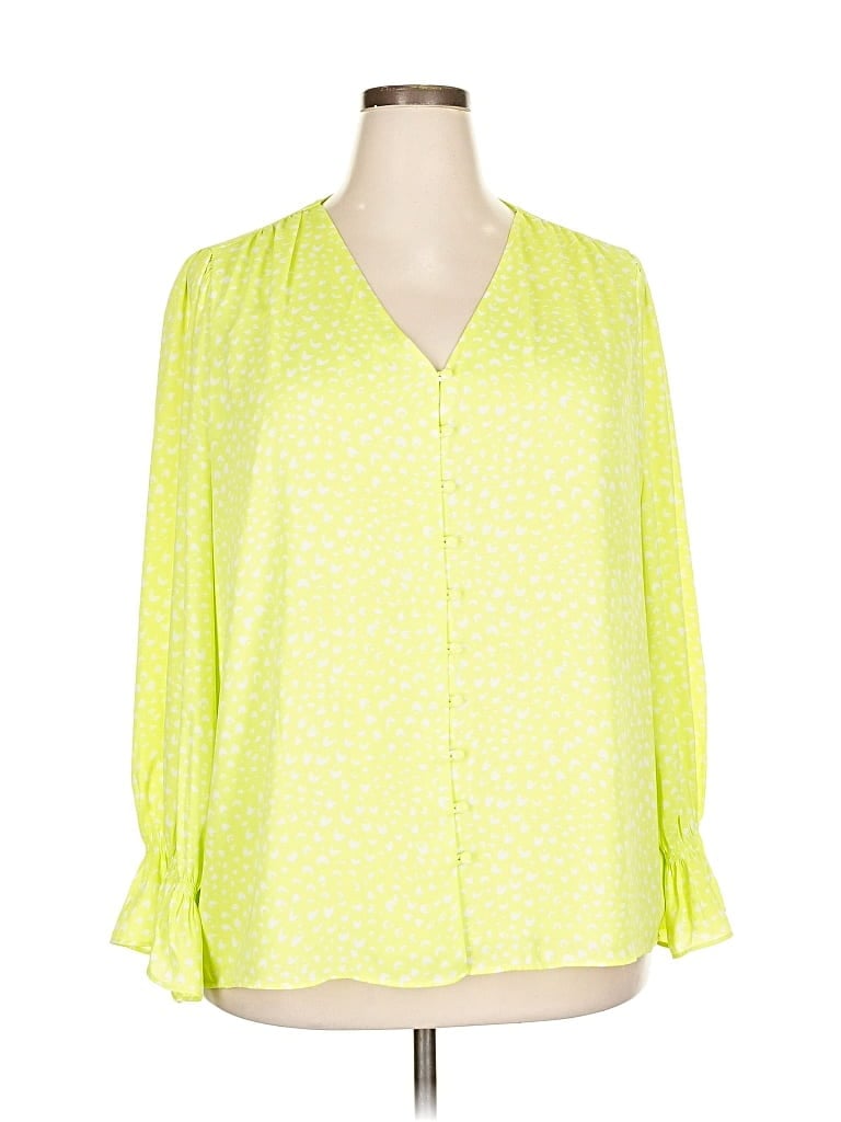 Pre-owned Alfani 3/4 Sleeve Blouse In Green