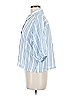 Splendid Stripes Blue 3/4 Sleeve Button-Down Shirt Size M - photo 5