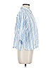 Splendid Stripes Blue 3/4 Sleeve Button-Down Shirt Size M - photo 4