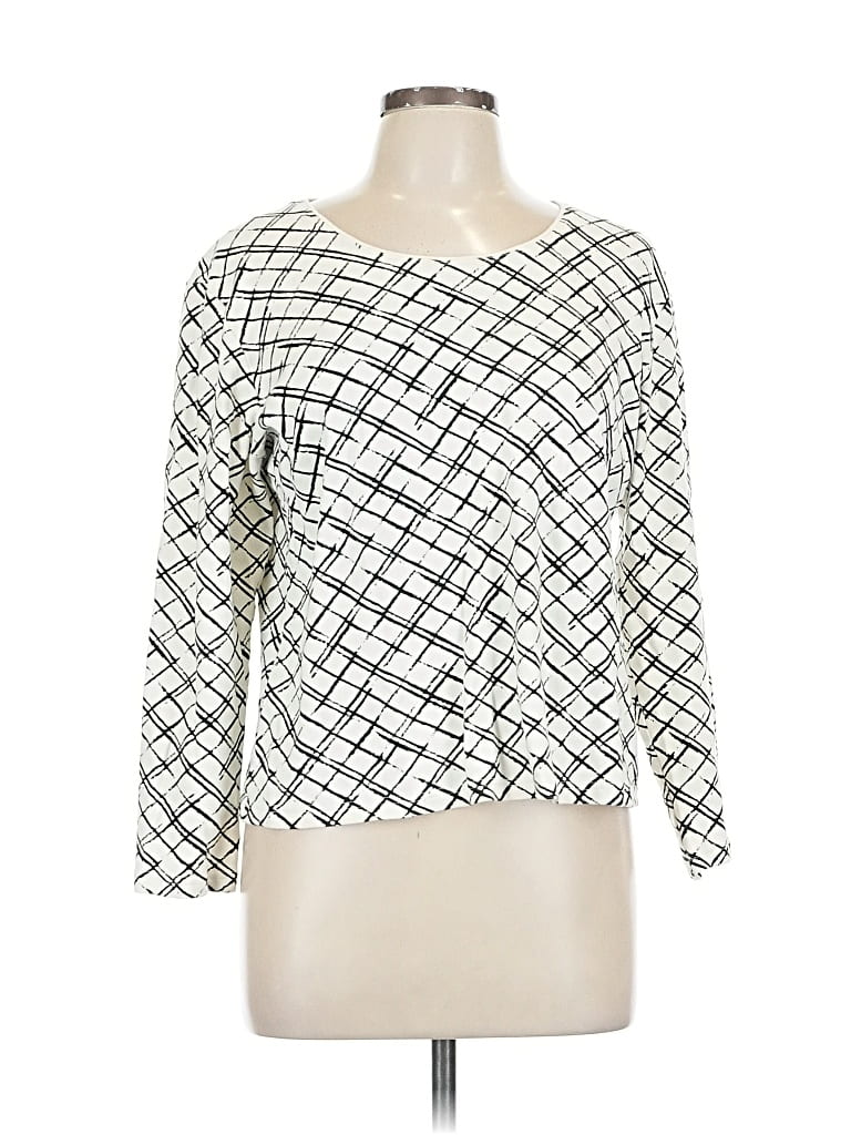 Pre-owned Karen Scott Cardigan Sweater In White