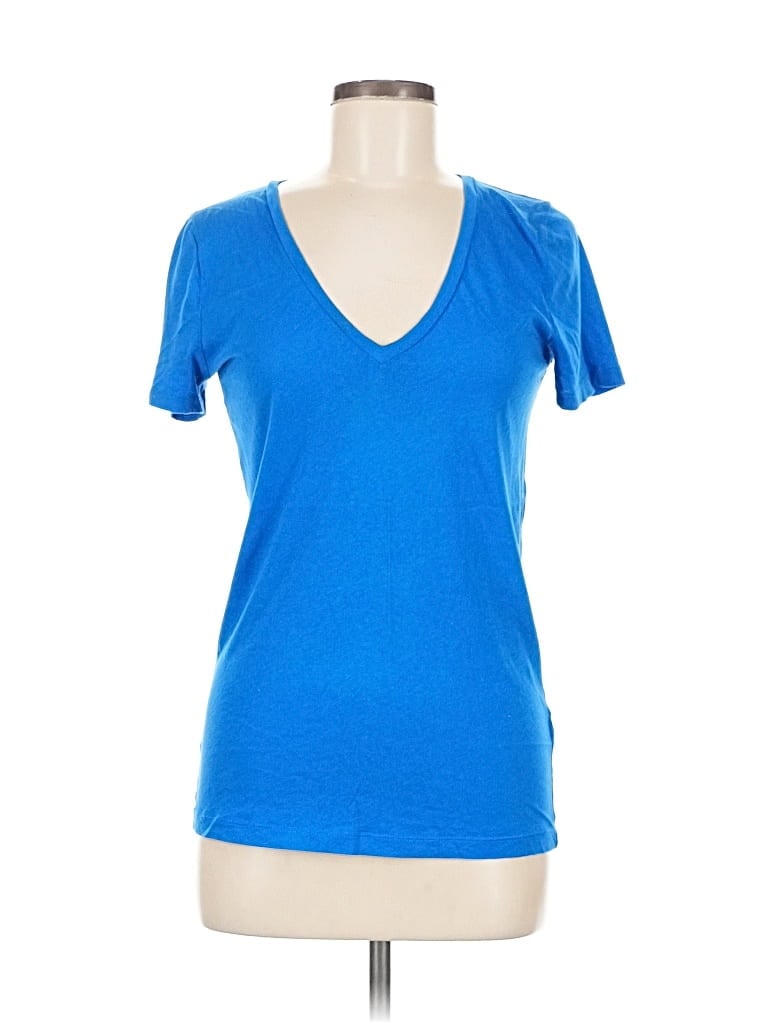 Pre-owned J.crew Factory Store Short Sleeve T-shirt In Blue