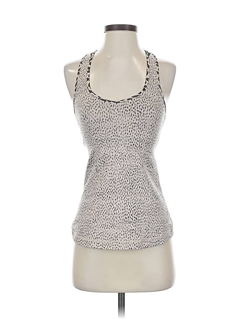 Pre-owned Lululemon Athletica Tank Top Silver Halter Neckline Tops