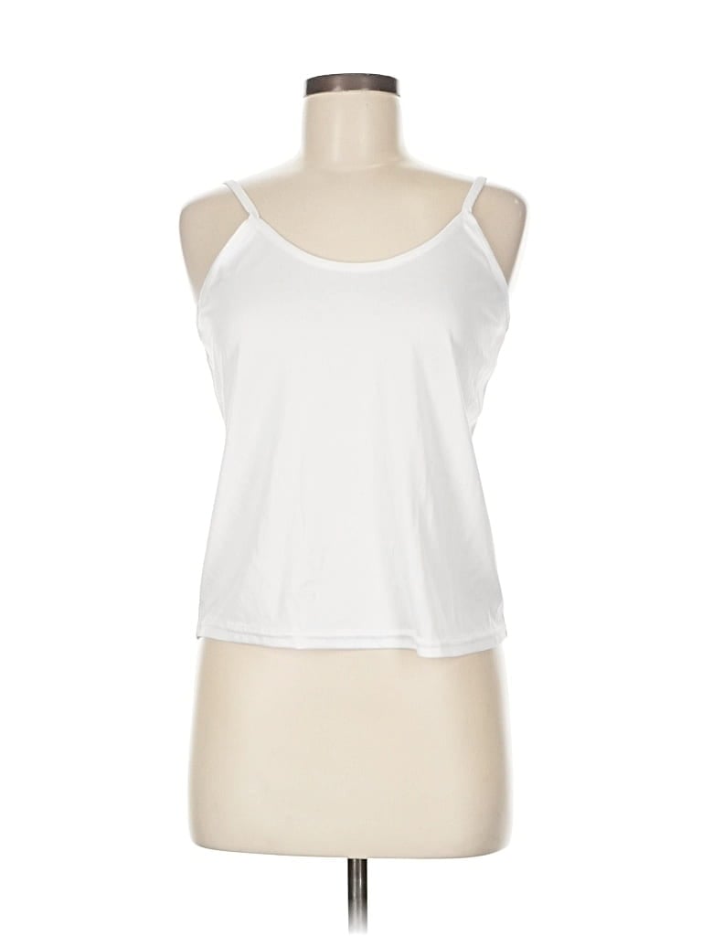 UNBRANDED Pre-owned Tank Top White Halter Neckline Tops