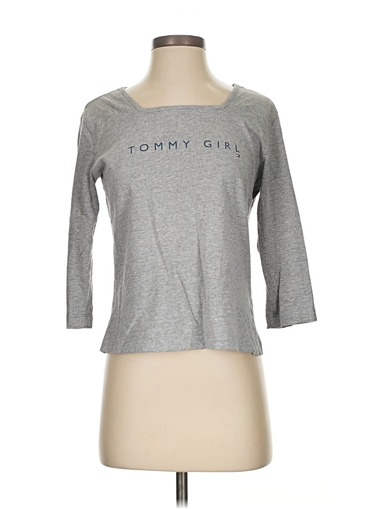 TOMMY HILFIGER Pre-owned 3/4 Sleeve T-shirt In Gray