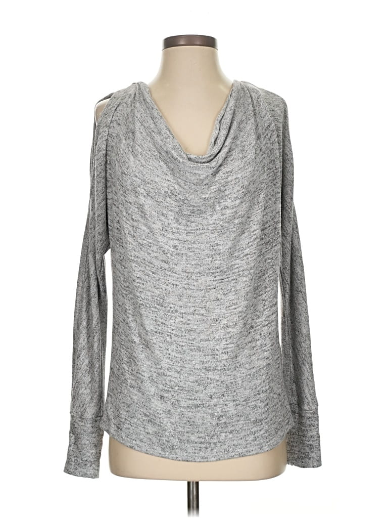 Pre-owned White House Black Market Pullover Sweater In Silver