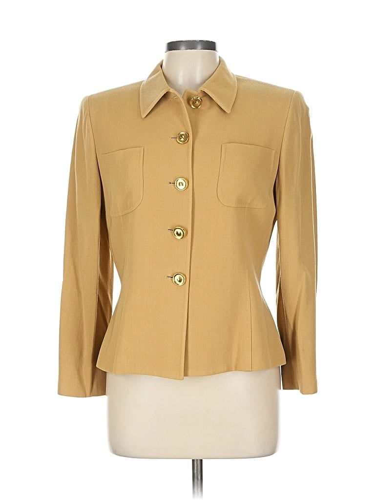 Pre-owned Assorted Brands Blazer Jacket In Brown