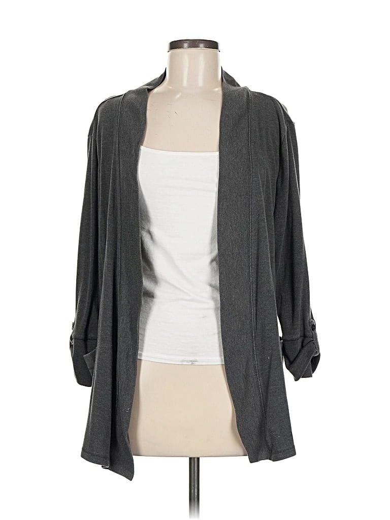 Pre-owned Kim Rogers Cardigan Sweater In Gray