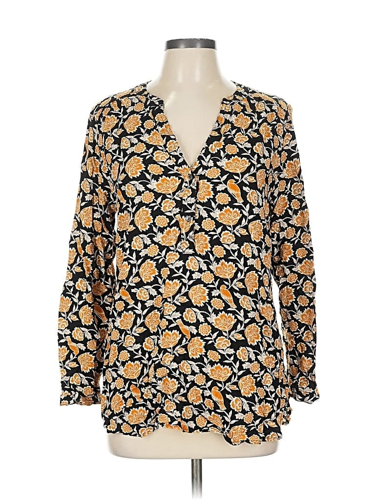 Pre-owned Old Navy Long Sleeve Blouse In Yellow