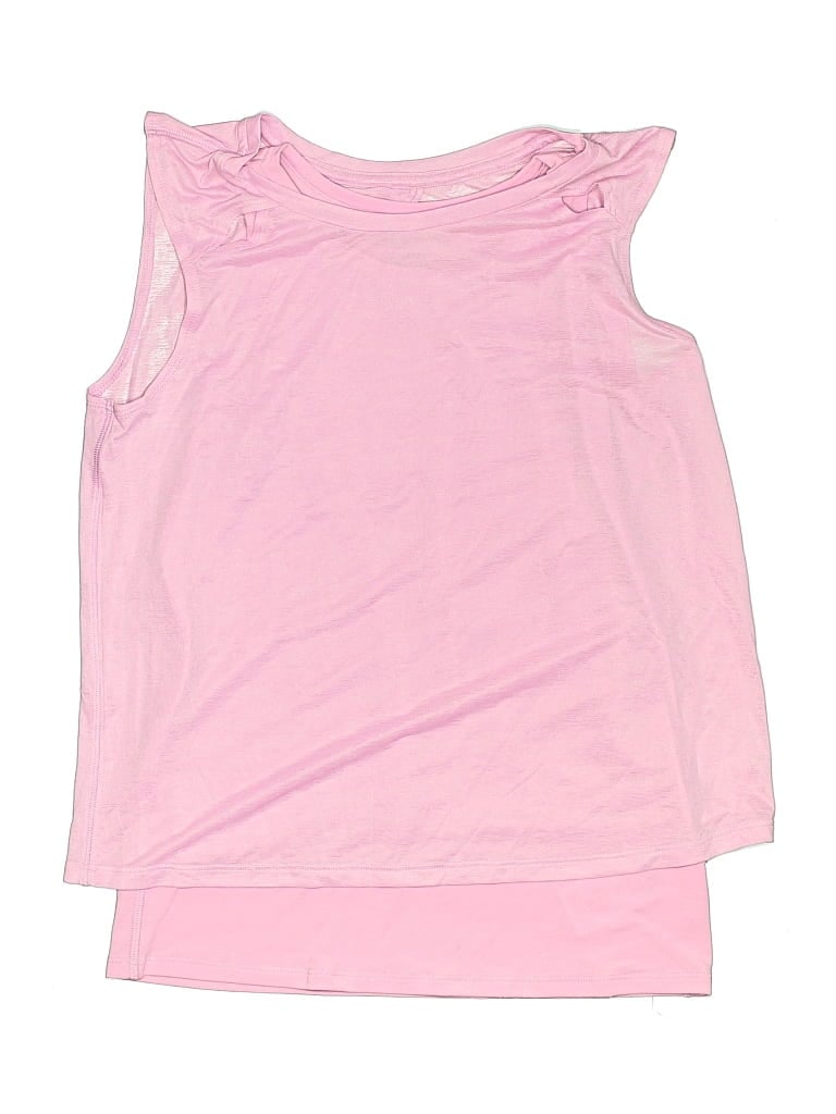 Pre-owned Athleta Girl Kids' Sleeveless T-shirt In Pink