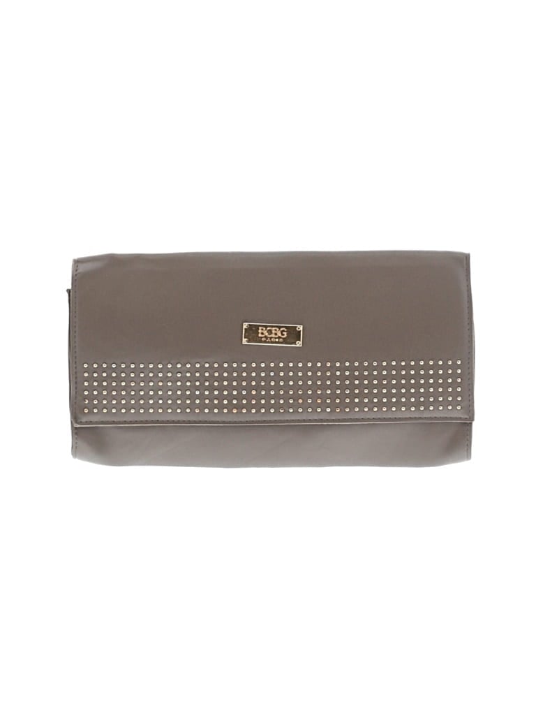 BCBG PARIS Pre-owned Leather Clutch In Gray