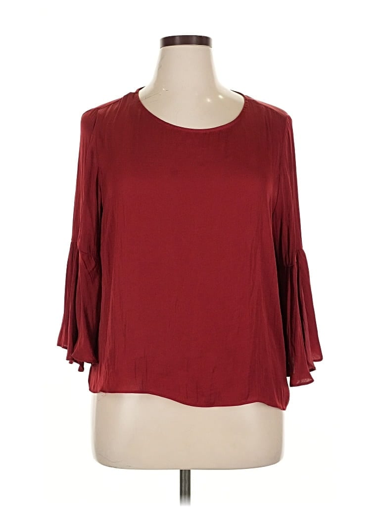 Click to view more detailed imagery on our partner's website Pre-owned Vince Camuto 3/4 Sleeve Blouse In Burgundy