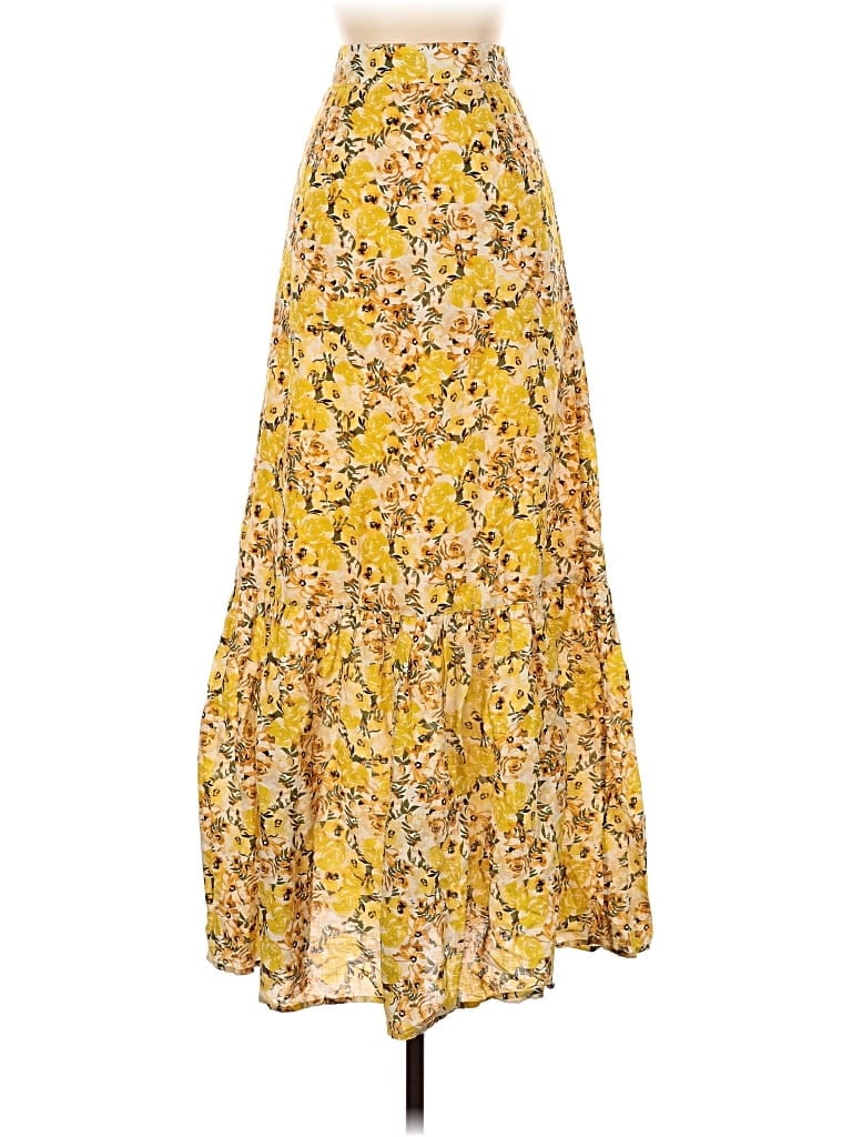 Pre-owned Something Navy Casual Skirt In Yellow