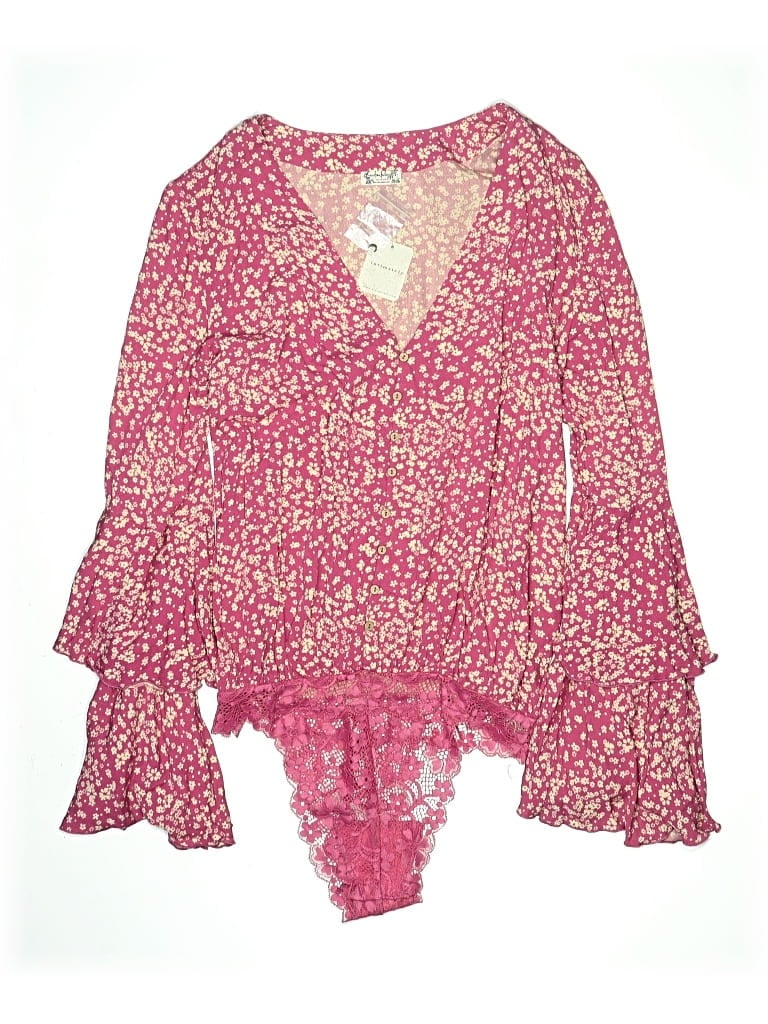 Pre-owned Intimately By Free People 3/4 Sleeve Blouse In Pink