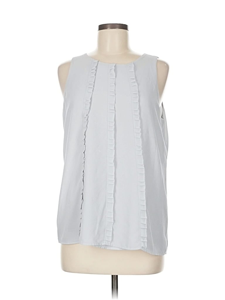 Pre-owned Ann Taylor Loft Sleeveless Blouse In Gray