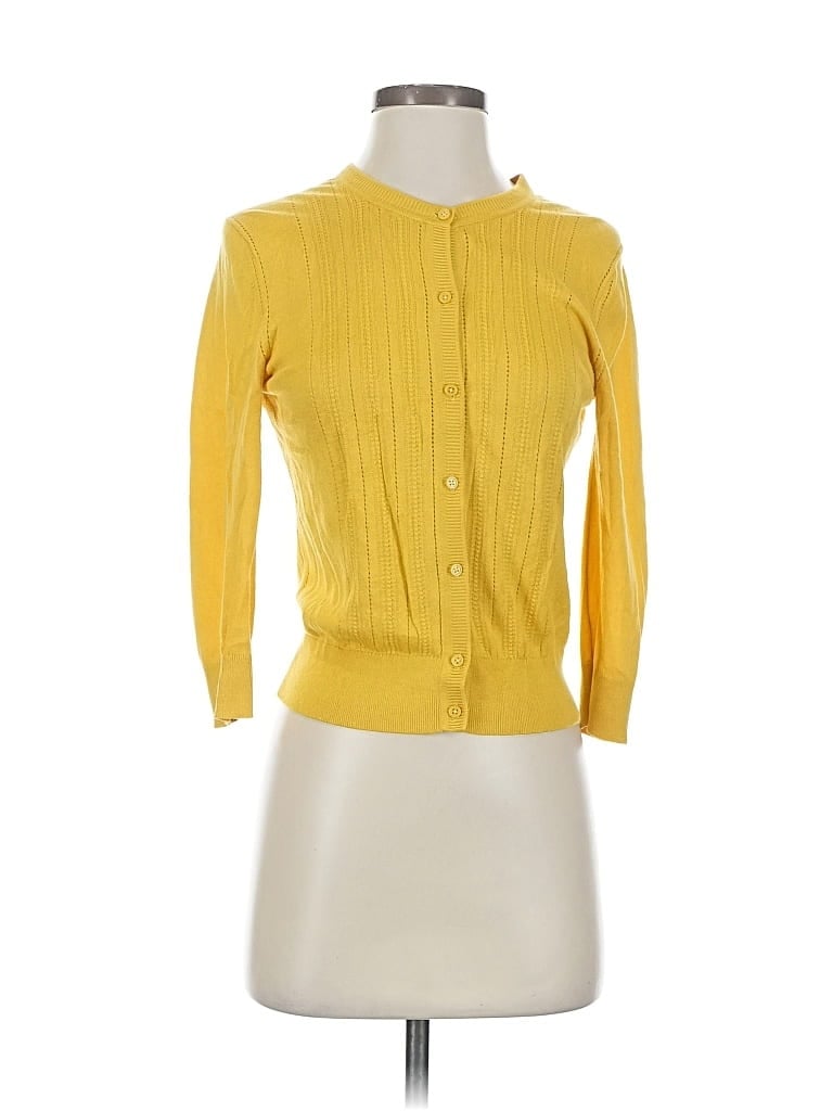 Pre-owned Banana Republic Factory Store Cardigan Sweater In Yellow