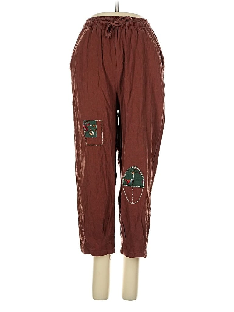 Pre-owned Unbranded Track Pants In Burgundy