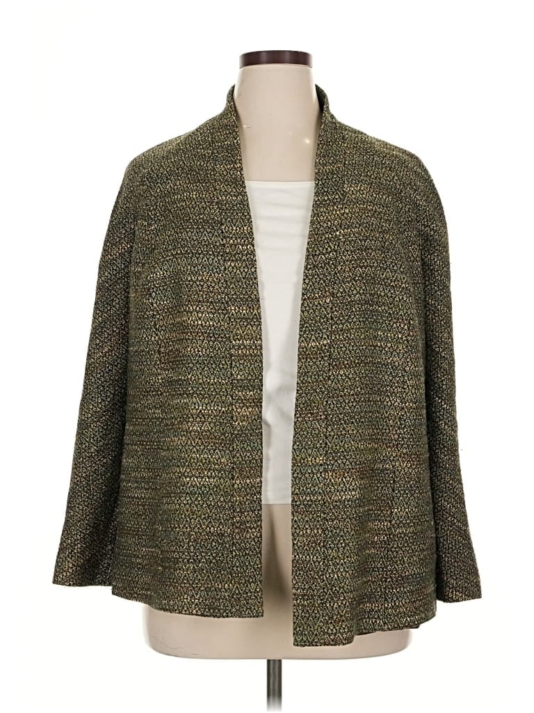Pre-owned Lafayette 148 Blazer Jacket In Green