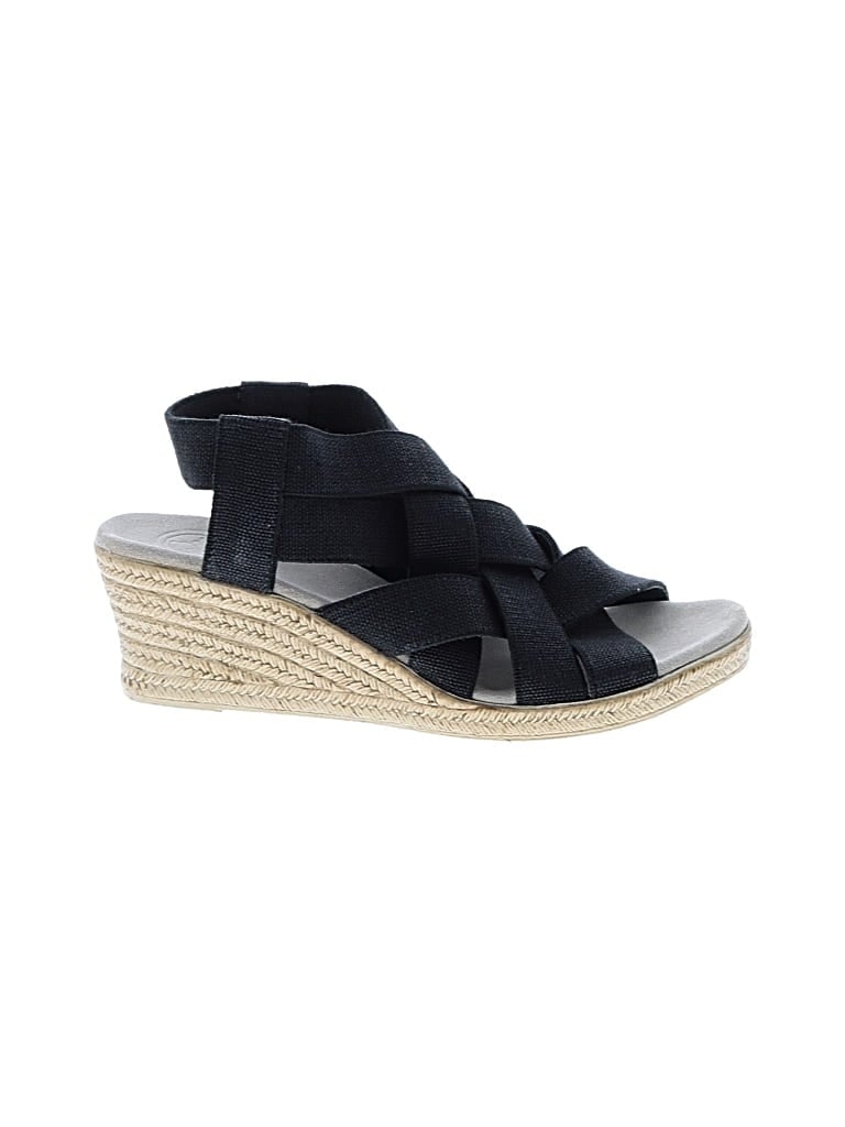 Pre-owned Assorted Brands Wedges In Black