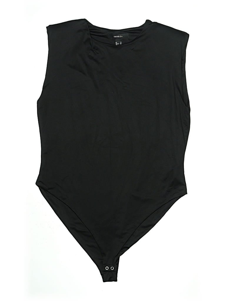 Pre-owned Forever 21 Plus Bodysuit In Black