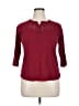 Chaps Burgundy 3/4 Sleeve Top Size XL - photo 1