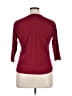 Chaps Burgundy 3/4 Sleeve Top Size XL - photo 2