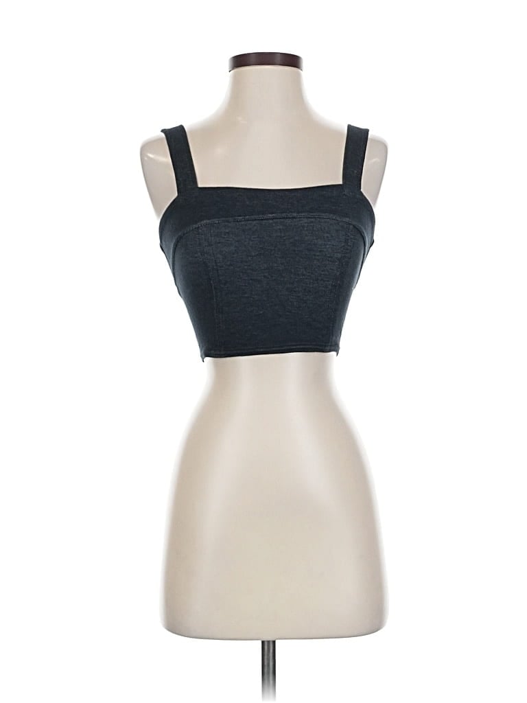 Click to view more detailed imagery on our partner's website Pre-owned Wet Seal Tank Top Gray Strapless Neckline Tops