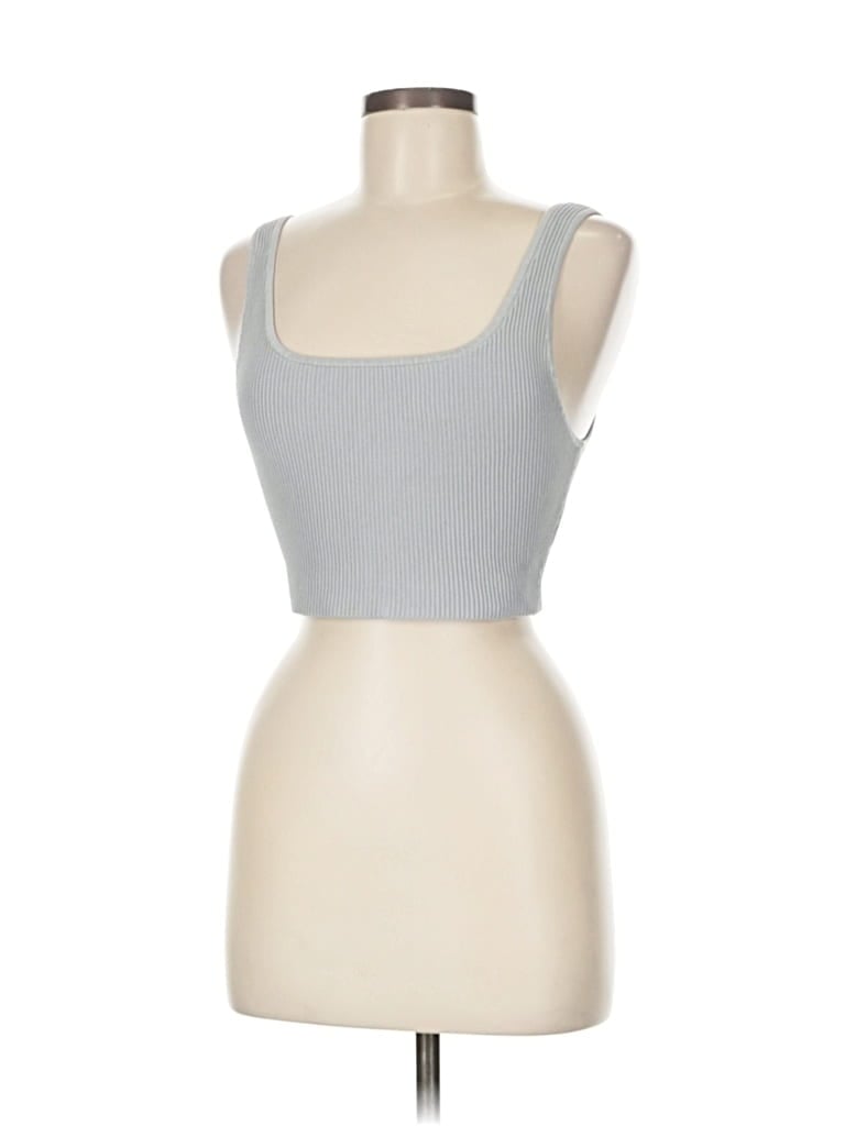 Pre-owned Babaton Tank Top Gray Square Neckline Tops