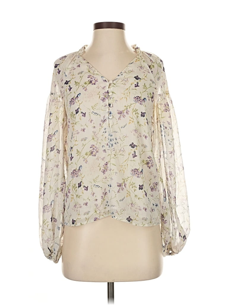 EXPRESS Pre-owned 3/4 Sleeve Blouse In White