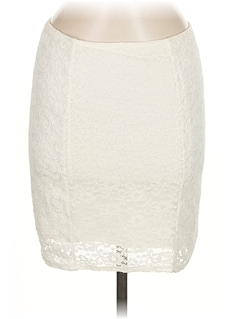 Pre-owned Abercrombie & Fitch Formal Skirt In White