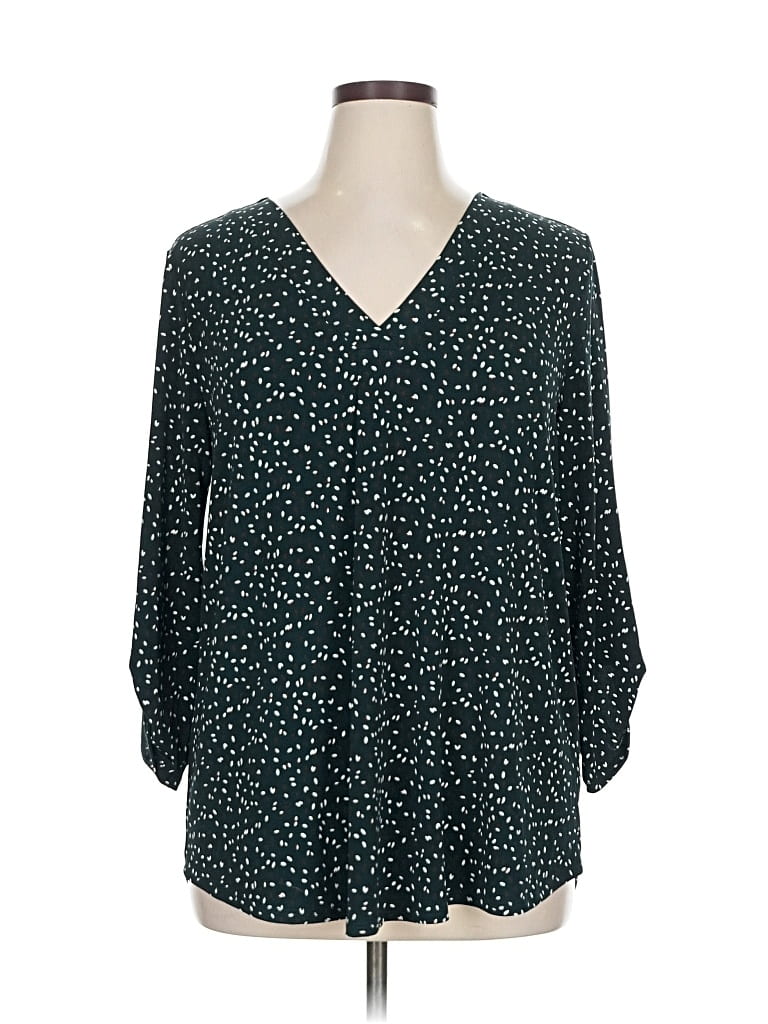 Pre-owned West K 3/4 Sleeve Blouse In Blue