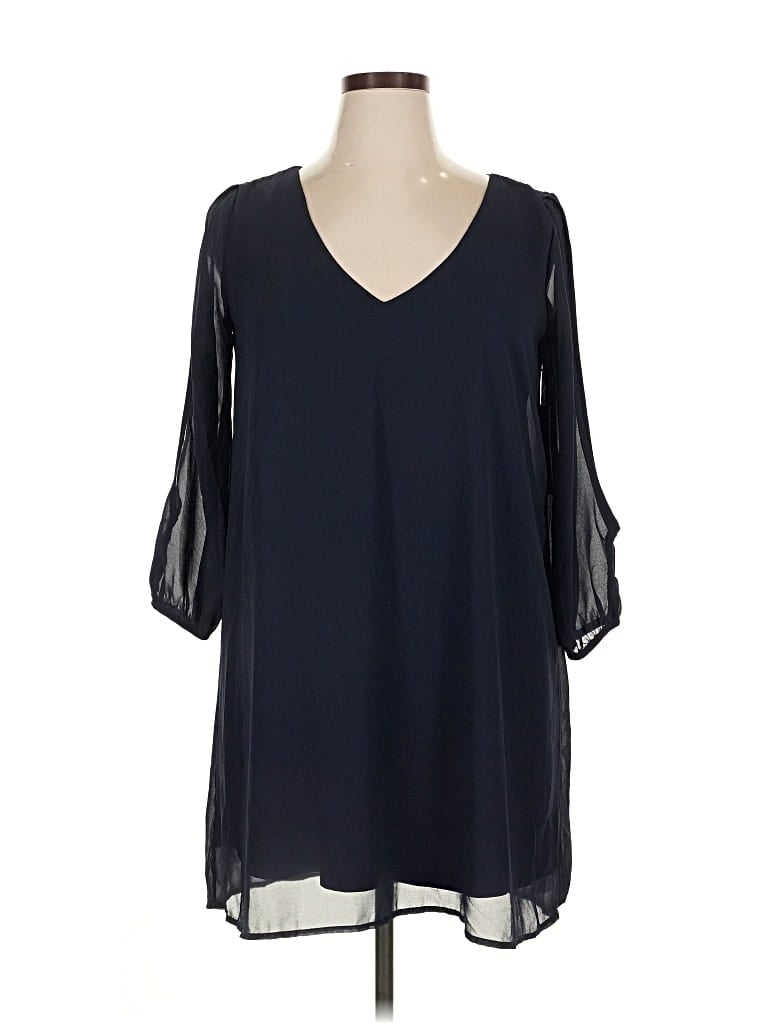 Pre-owned Lulus 3/4 Sleeve Blouse In Black