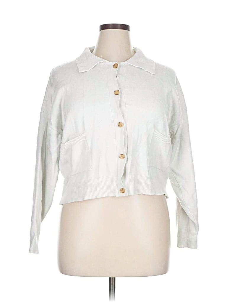 Pre-owned Verve Ami Cardigan Sweater In White