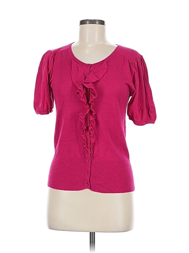 Pre-owned Hinge Short Sleeve Blouse In Pink