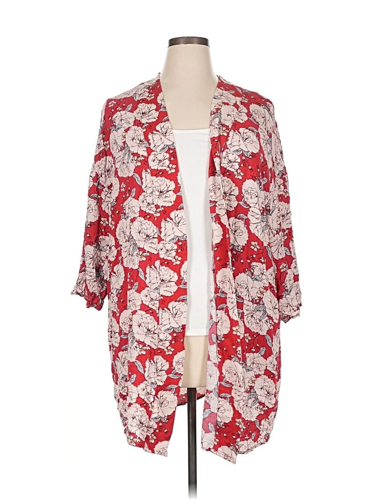 Pre-owned Knox Rose Kimono In Red