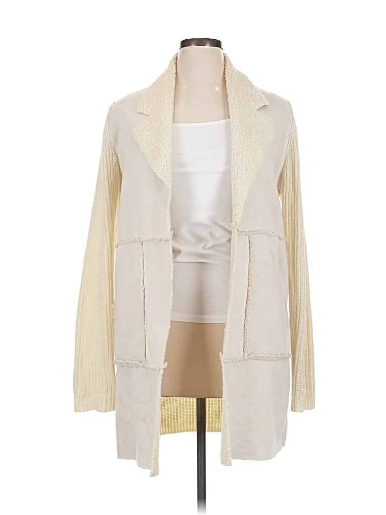 Pre-owned Simply Couture Cardigan Sweater In White