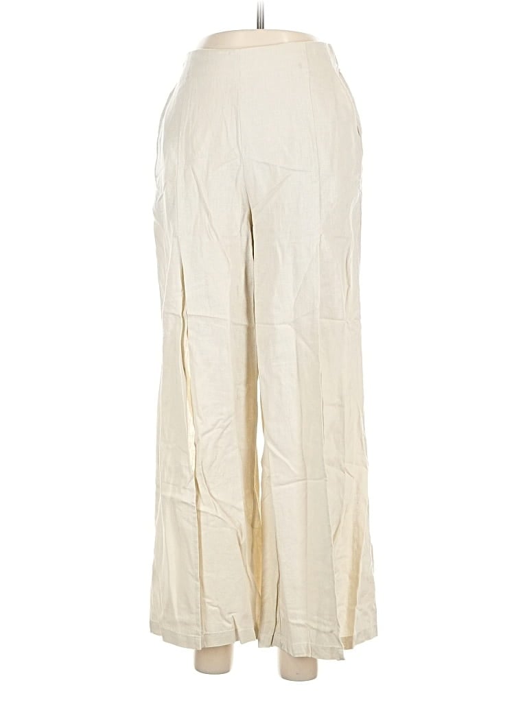 Pre-owned Happily Grey Linen Pants In White