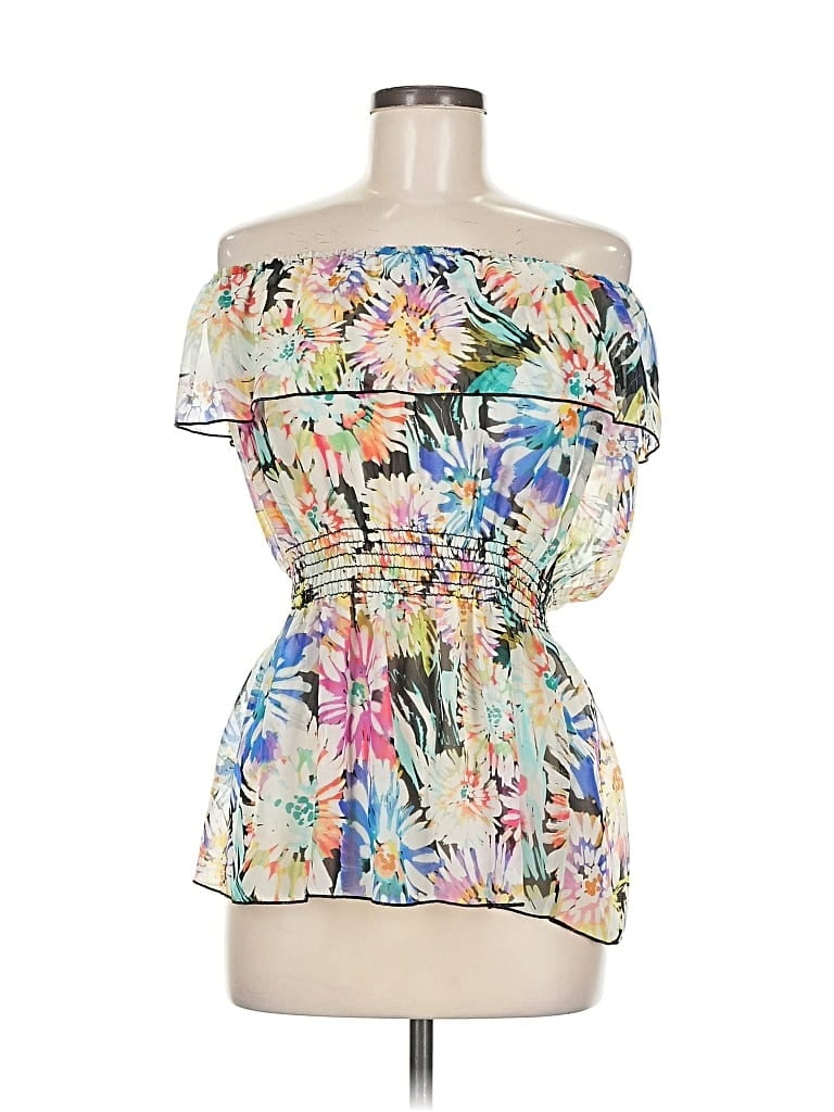 Pre-owned Romeo & Juliet Couture Sleeveless Blouse In Blue