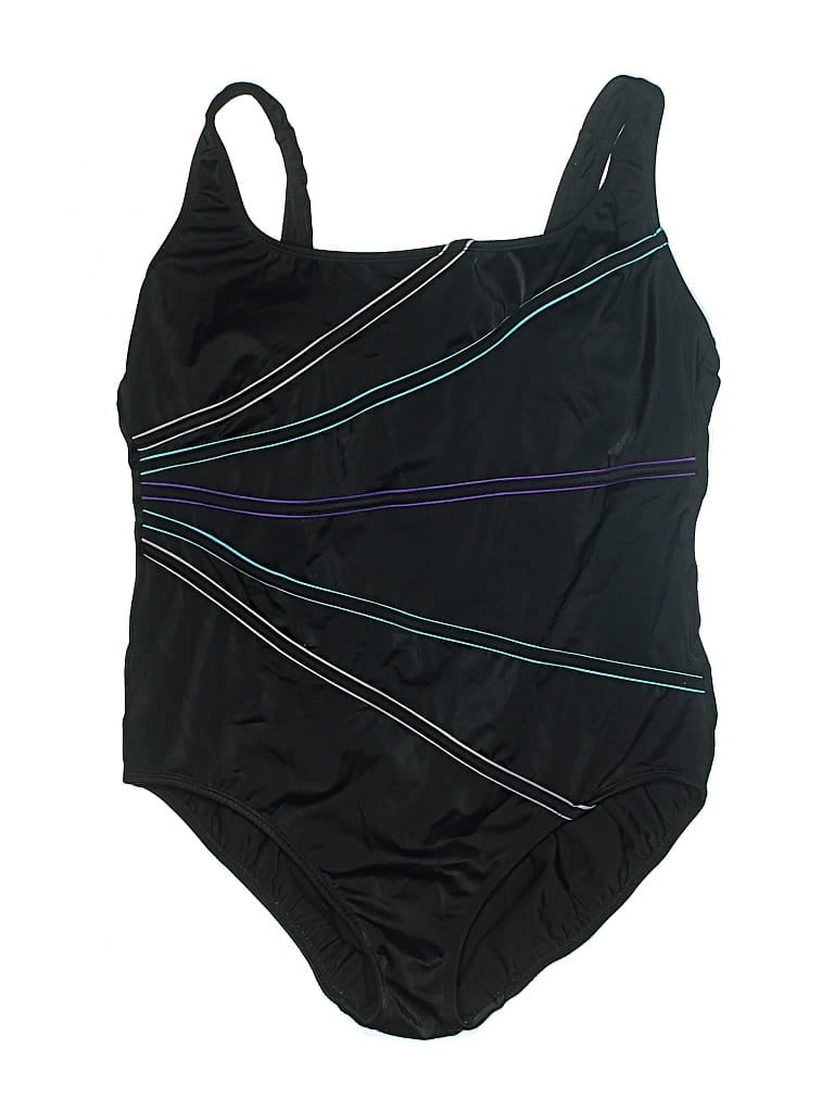 Pre-owned Longitude One Piece Swimsuit In Black