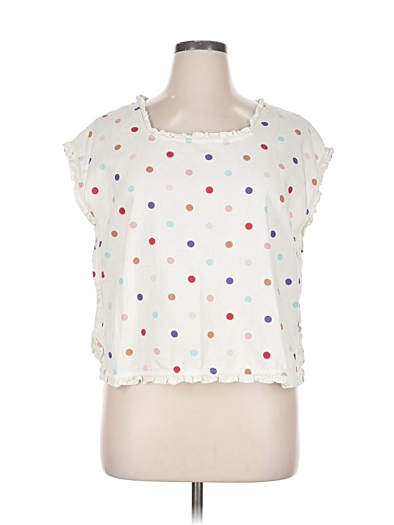Pre-owned For Cynthia Sleeveless Blouse In White