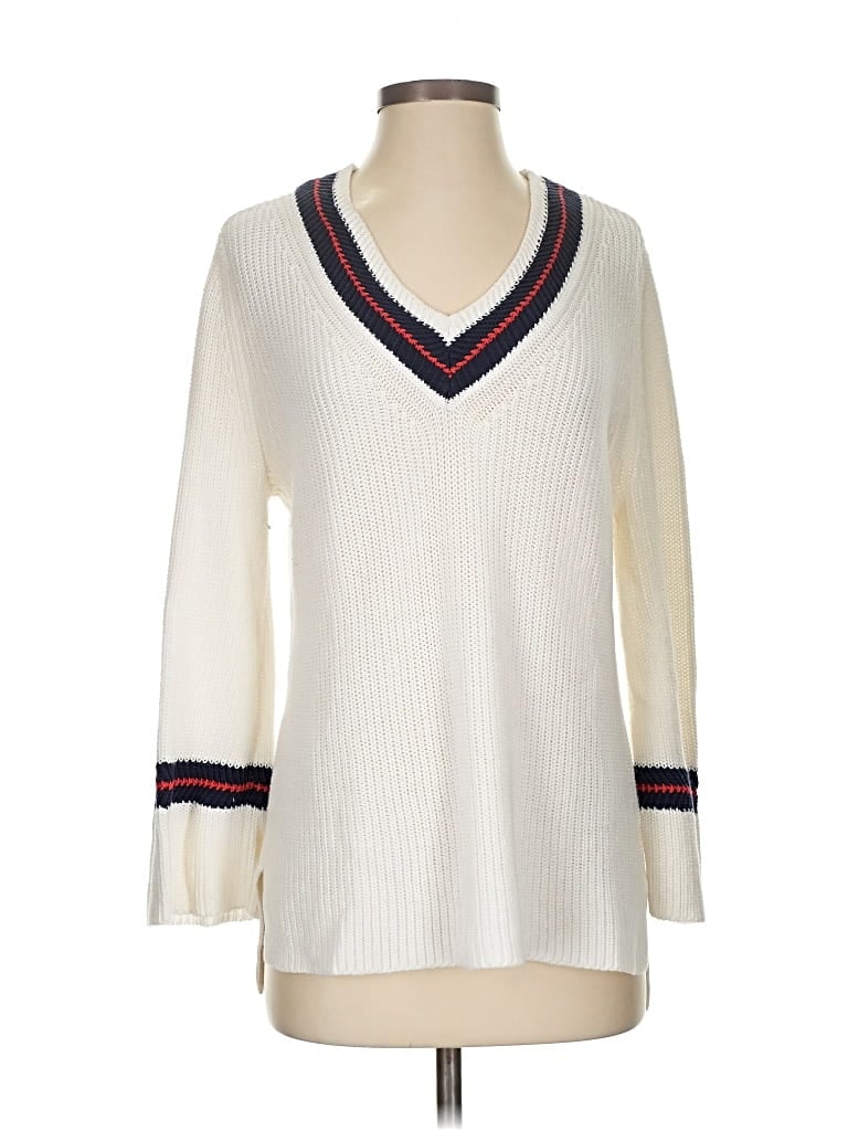 CABI Pre-owned Pullover Sweater In White