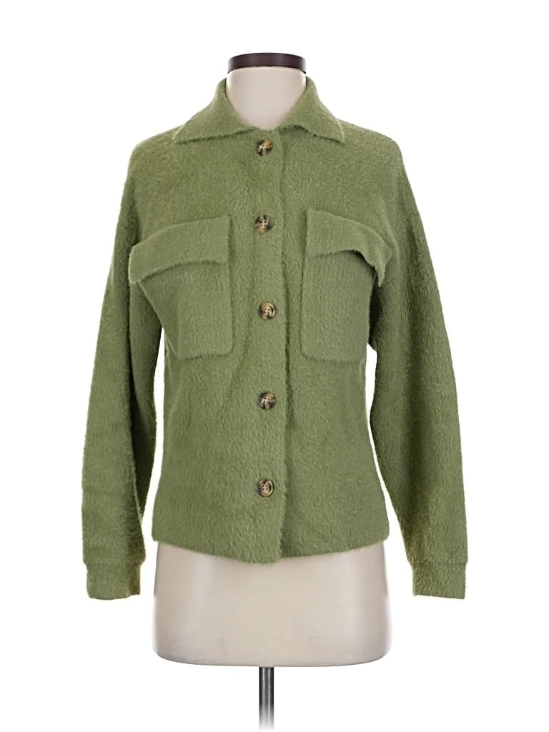 Pre-owned Calligraphie Cardigan Sweater In Green